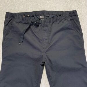 Prana High‎ Rock Pants Mens XL Black Stretch Standard Fit Tapered Organic Cotton